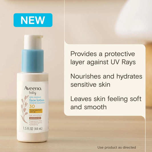 Aveeno Baby Daily Moisture Face Lotion SPF 30, 1.5 fl. oz