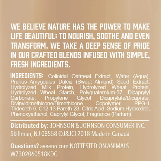 Aveeno Farm-Fresh Oat Milk Leave-In Hair Conditioner Treatment, Lightweight Moisturizer for Dry Damaged Hair, Safe for Color-Treated Hair, Sulfate, Paraben & Dye-Free