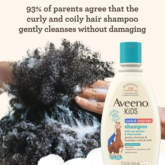 Aveeno Kids Curly & Coily Hair Shampoo, 12 fl. oz