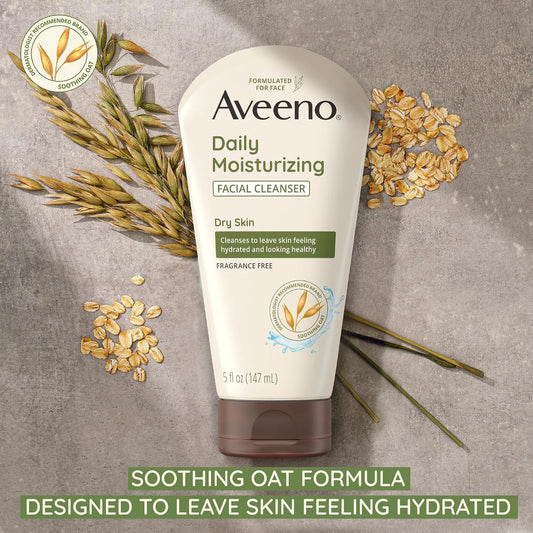 Aveeno Daily Moisturizing Face Cleanser, Fragrance-Free, 5 fl oz