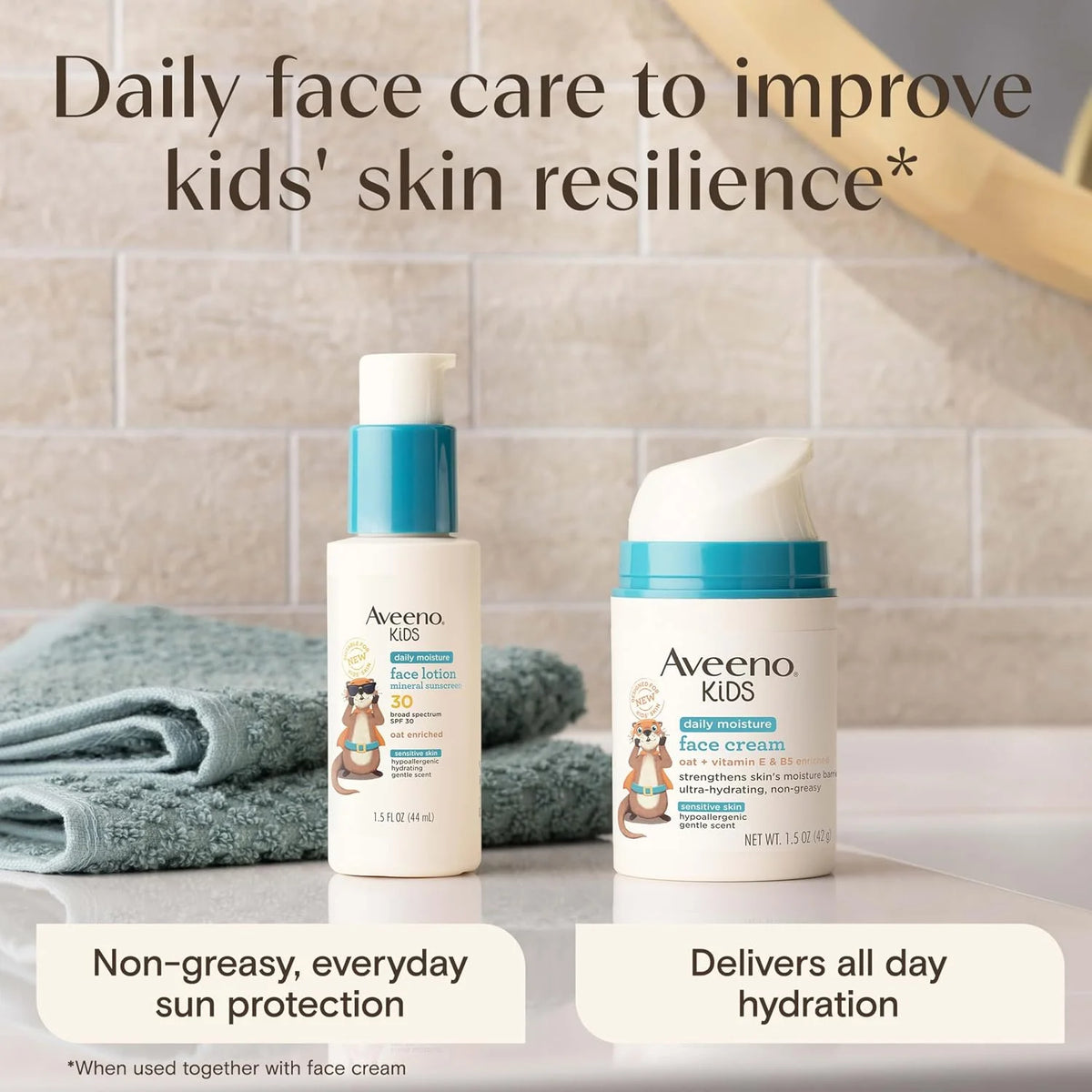 Aveeno Kids Daily Moisture Face Cream, 1.5 Ounce (Pack of 12)