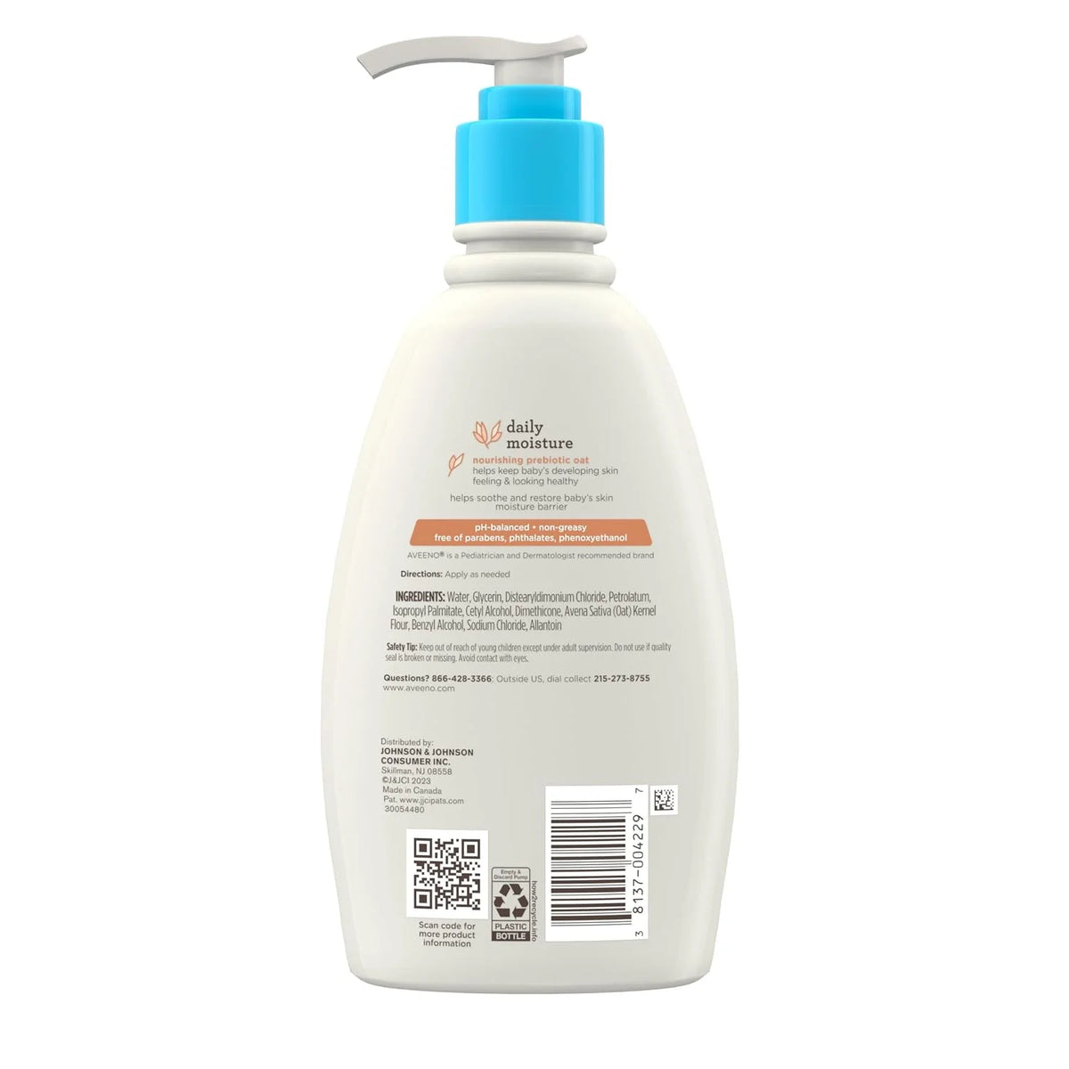 Aveeno Baby Daily Moisture Body Wash & Shampoo, Lightly Scented, 8 fl oz