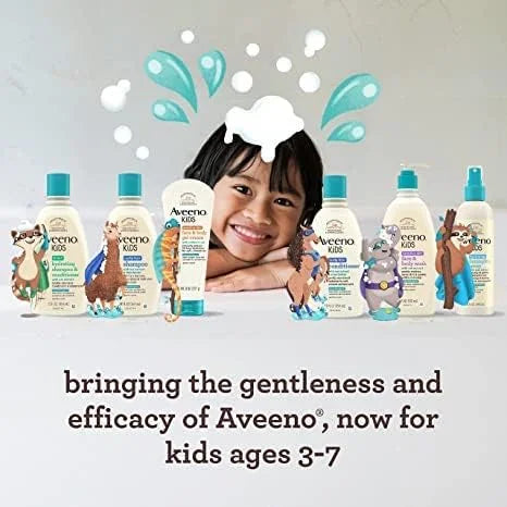 Aveeno Kids Hydrating 2-in-1 Shampoo & Conditioner with Detangling Spray, Gently Cleanses and Conditions Hair, 12 fl. oz & 10 fl. oz
