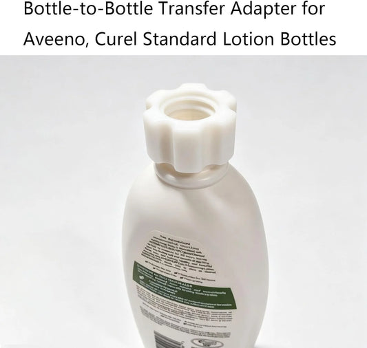 Lotion Coupling Connector, Transfer Adapter for Aveeno, Curel Standard Lotion, Screw‑On Coupling Fitting to Recycle Residual Contents and Reduce Waste