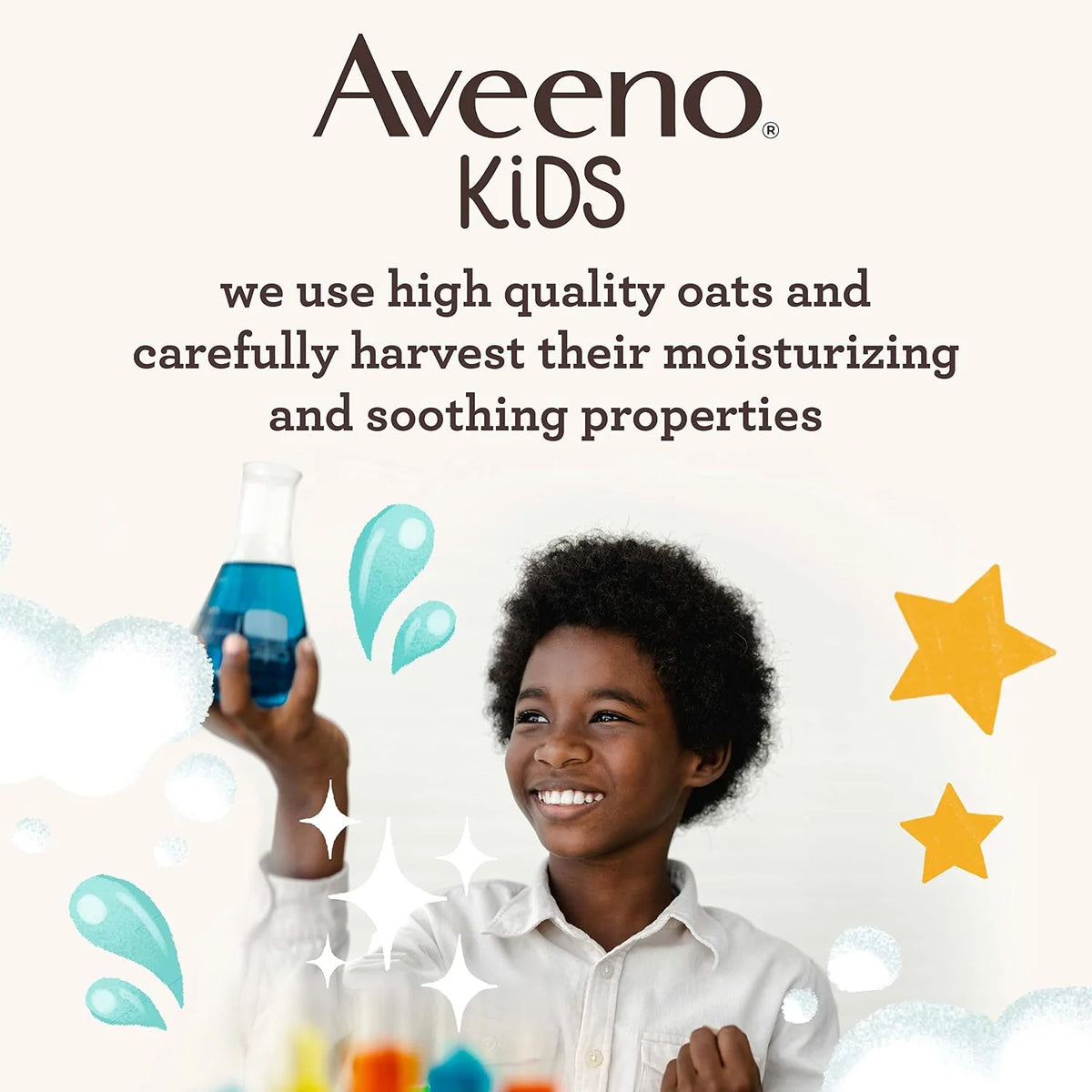 Aveeno Kids Sensitive Skin Face and Body Wash with Oat Extract,Gently Washes Away Dirt and Germs Without Drying,Tear-Free,Hypoallergenic Kids Body Wash,18 fl. oz,(Pack of 4)