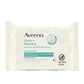 Aveeno Calm + Restore Unscented Makeup Remover Face Wipes, Fragrance Free Facial Cleansing Towelettes with Oat Extract & Calming Feverfew Leave Skin Feeling Soothed, Alcohol Free, 25 ct (Pack of 6)