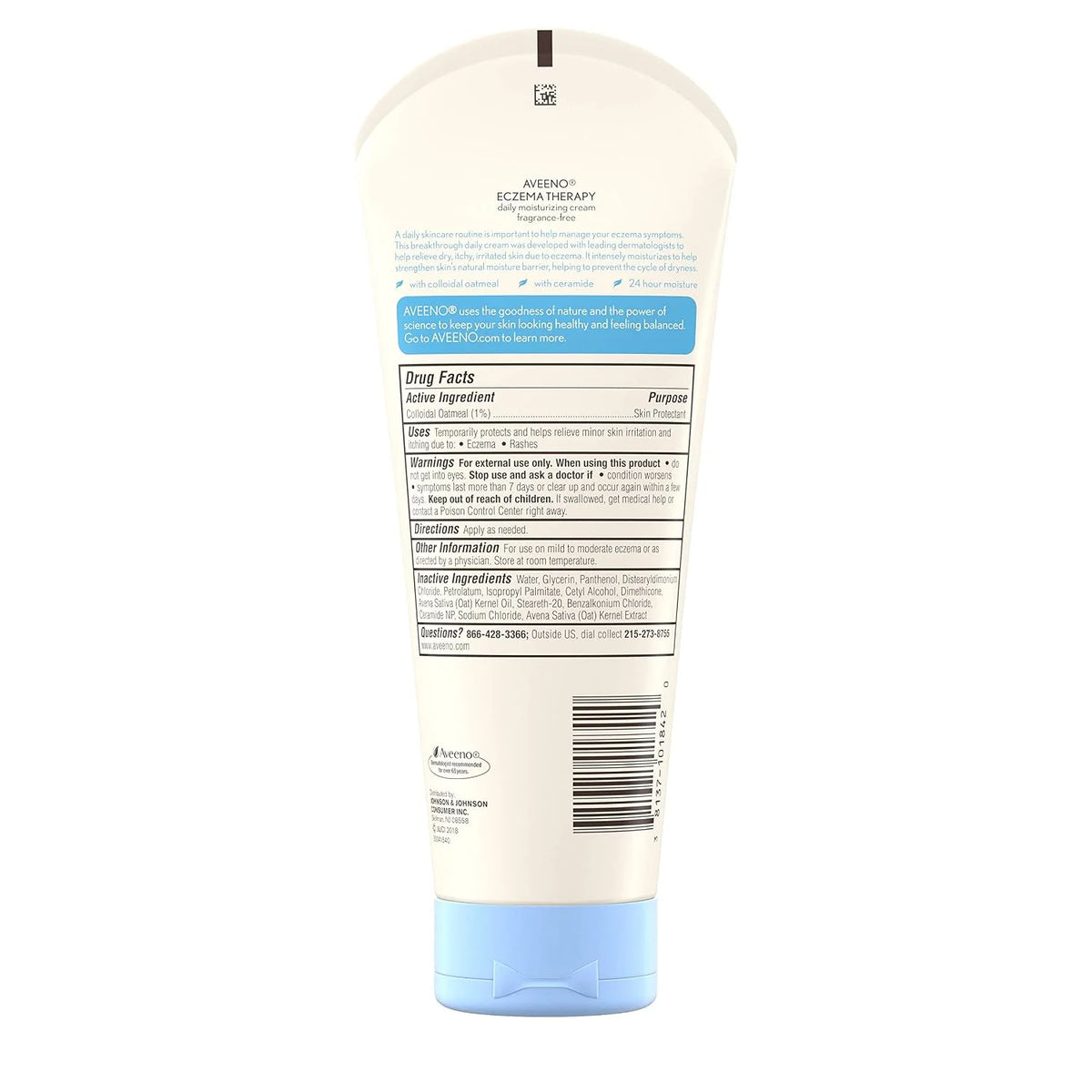 Aveeno Eczema Therapy Daily Moisturizing Body Cream, Fragrance-Free 12 oz