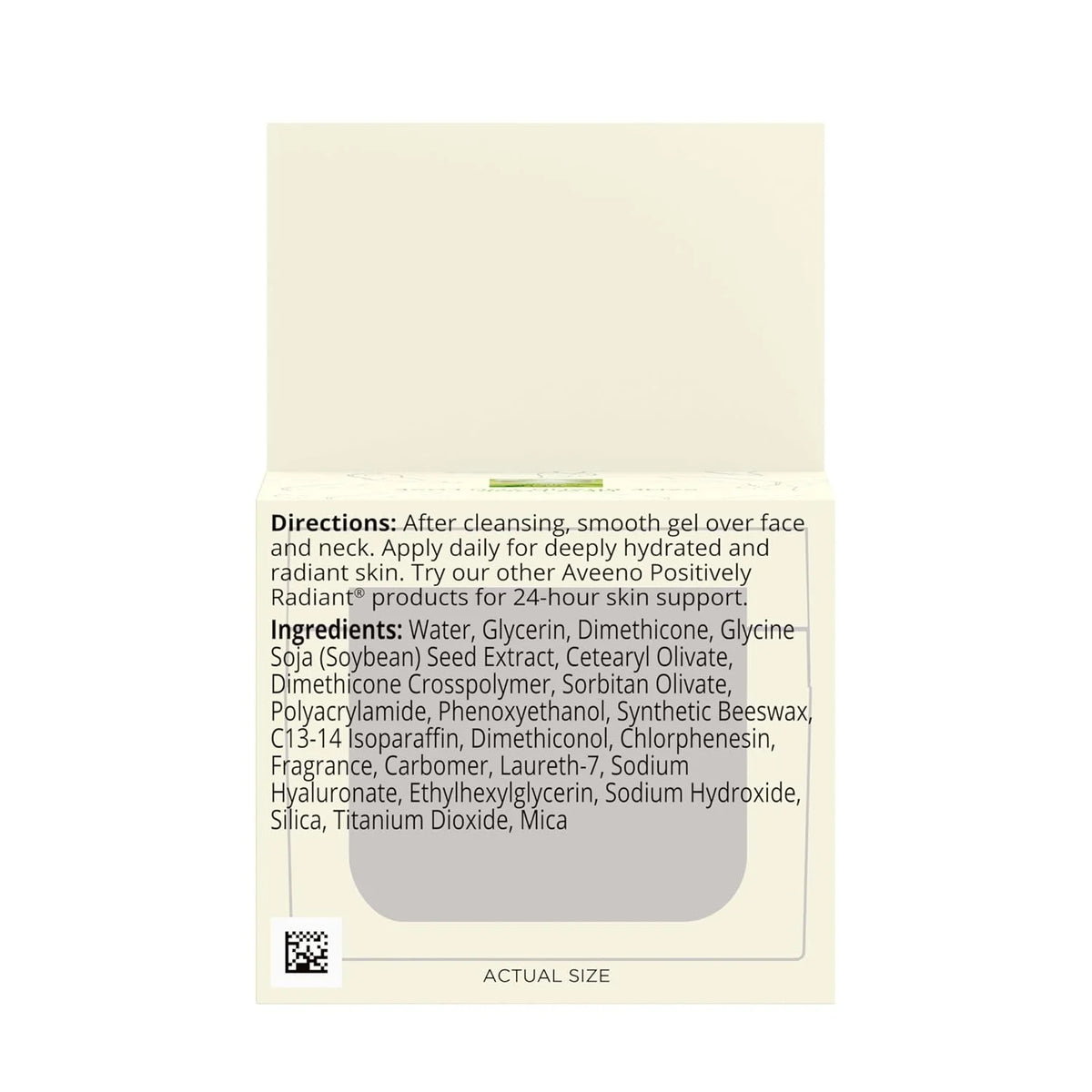 Aveeno Positively Radiant Daily Gel Facial Moisturizer with Hyaluronic Acid & Tone-Correcting Soy,Hydrating & Brightening Gel Face Cream Evens Skin Tone-& Texture,Hypoallergenic,1.7 oz,(Pack of 2)