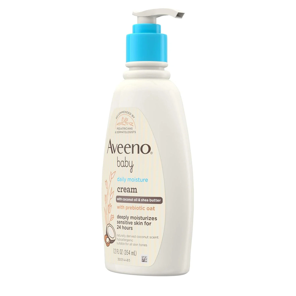 Aveeno Baby Daily Moisturizing Cream, Coconut Scent, 12 fl oz
