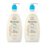Aveeno Baby Daily Moisture Body Lotion, Fragrance-Free, 18 fl oz, 2 Pack