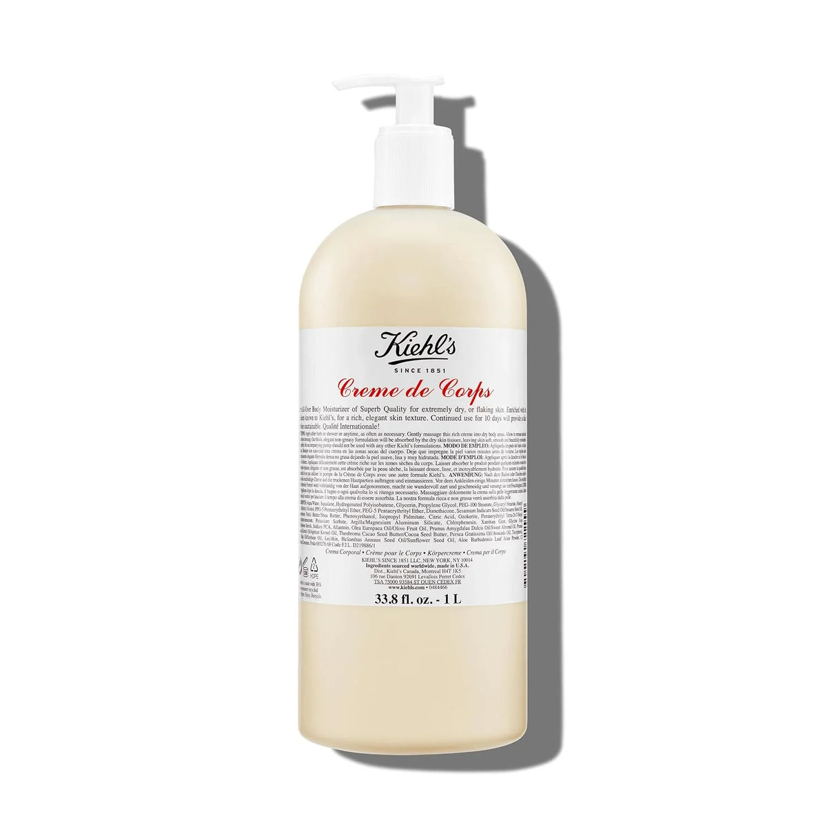 Kiehl's - Creme de Corps Body Lotion, with Cocoa Butter, Fast Hydration