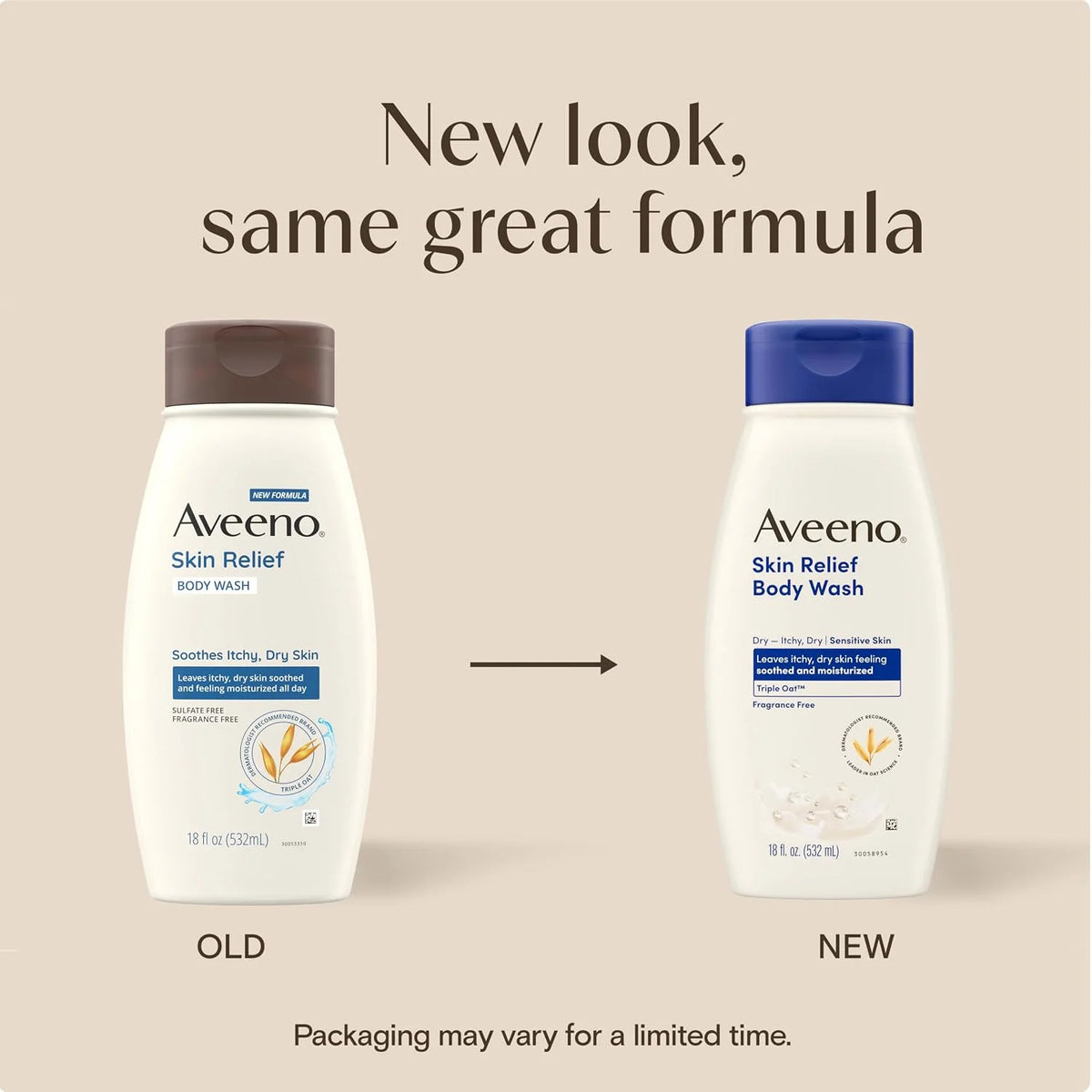 Aveeno Skin Relief Body Wash, Fragrance-Free, 12 fl. oz