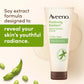 Aveeno Positively Radiant Skin Brightening Exfoliating Daily Facial Scrub, Moisture-Rich Soy Extract, helps improve skin tone & texture, Oil-& Soap-Free, Hypoallergenic, Travel Size, 2 oz, (Pack of 2)