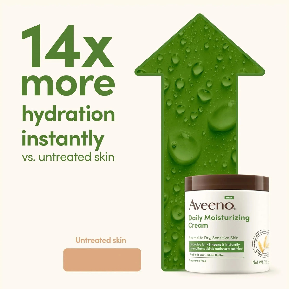 Aveeno Daily Moisturizing Cream for Normal, Dry, Sensitive Skin, 20 oz