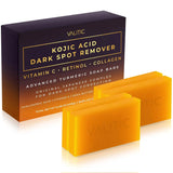 VALITIC Kojic Acid Dark Spot Remover Soap Bars, Turmeric Bar Soaps 4 Pack