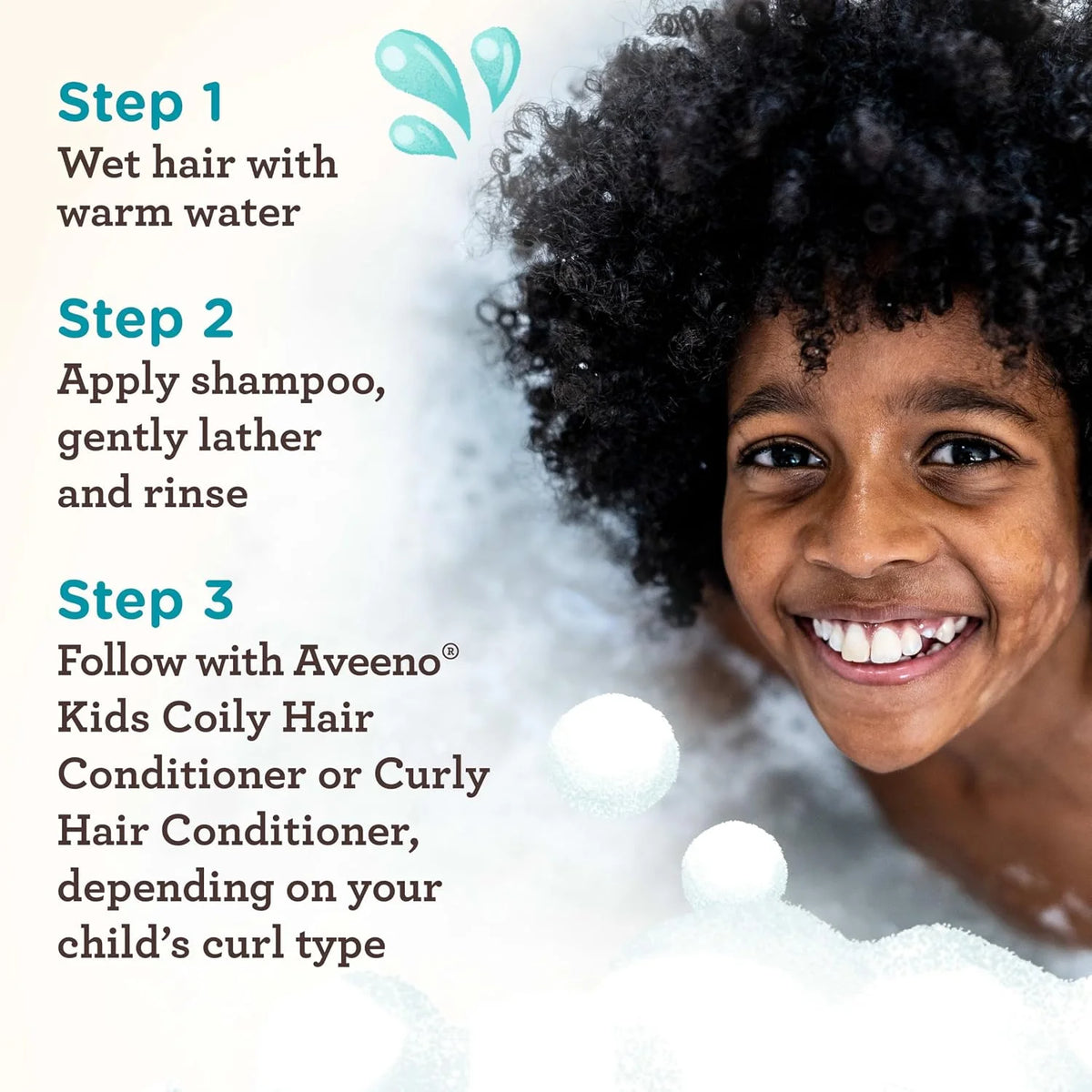 Aveeno Kids Curly & Coily Hair Shampoo, 12 fl. oz