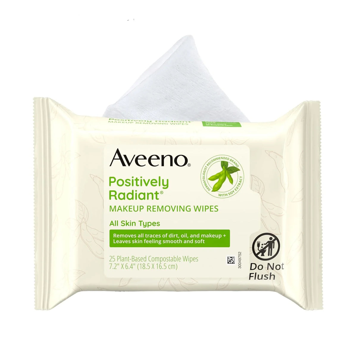 Aveeno Positively Radiant Makeup Remover Wipes, Twin Pack, 2 x 25 Ct