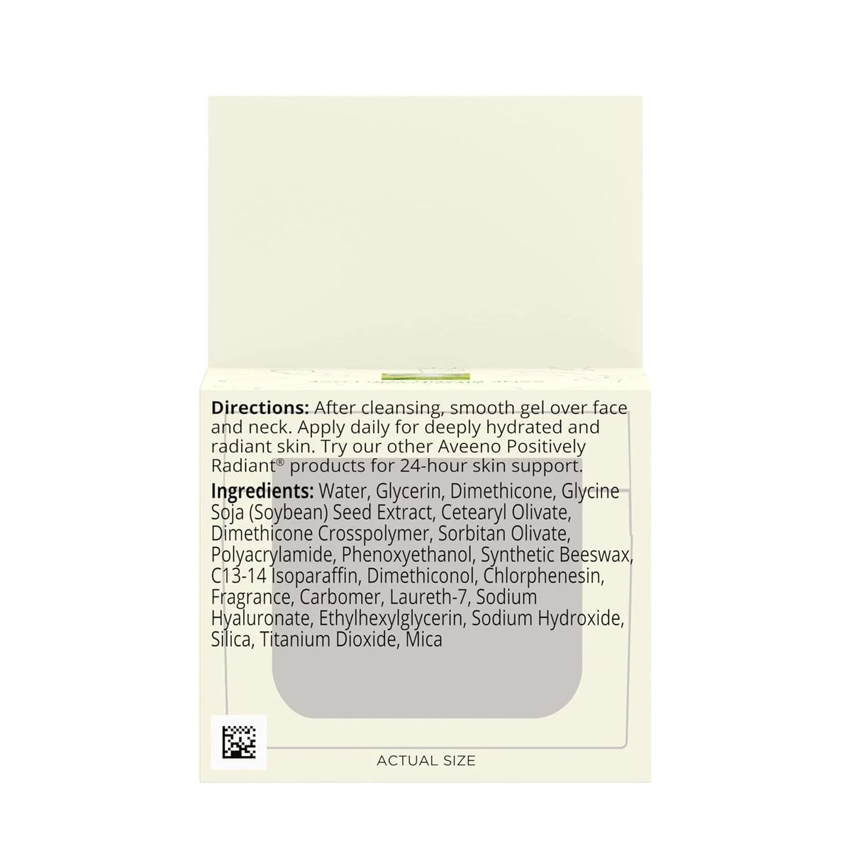 Aveeno Positively Radiant Daily Gel Facial Moisturizer with Hyaluronic Acid & Tone-Correcting Soy,Hydrating & Brightening Gel Face Cream Evens Skin Tone-& Texture,Hypoallergenic,1.7 oz,(Pack of 2)