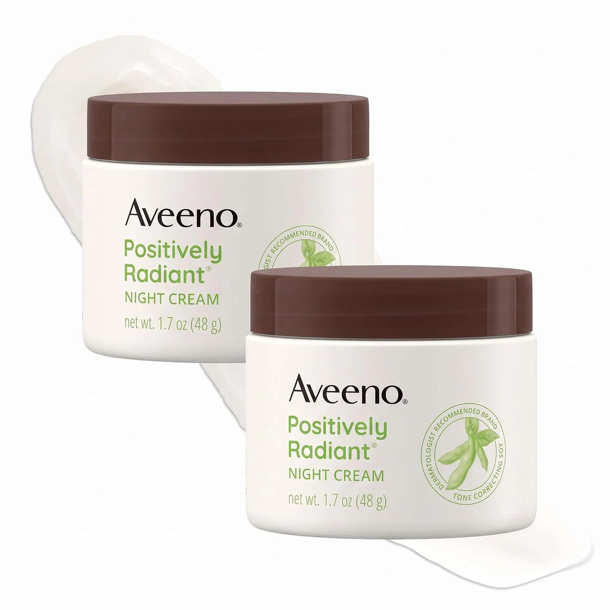 Aveeno Positively Radiant Night Cream Moisturizer, 1.7 oz