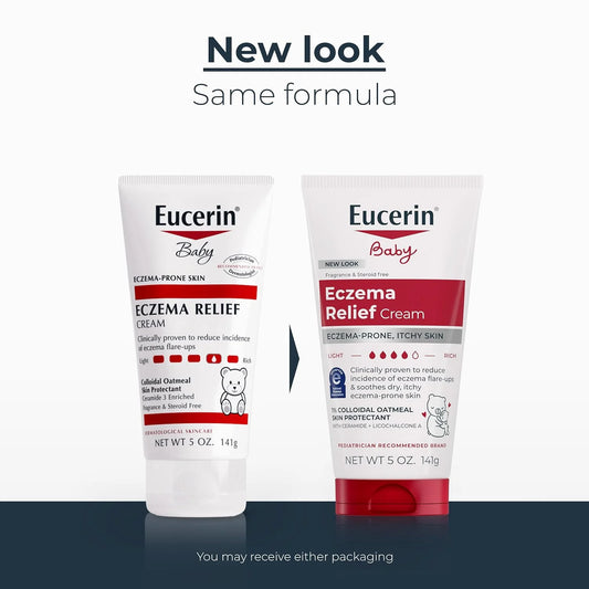 Eucerin Baby Eczema Relief Cream with Colloidal Oatmeal, 5 Ounce (Pack of 12)