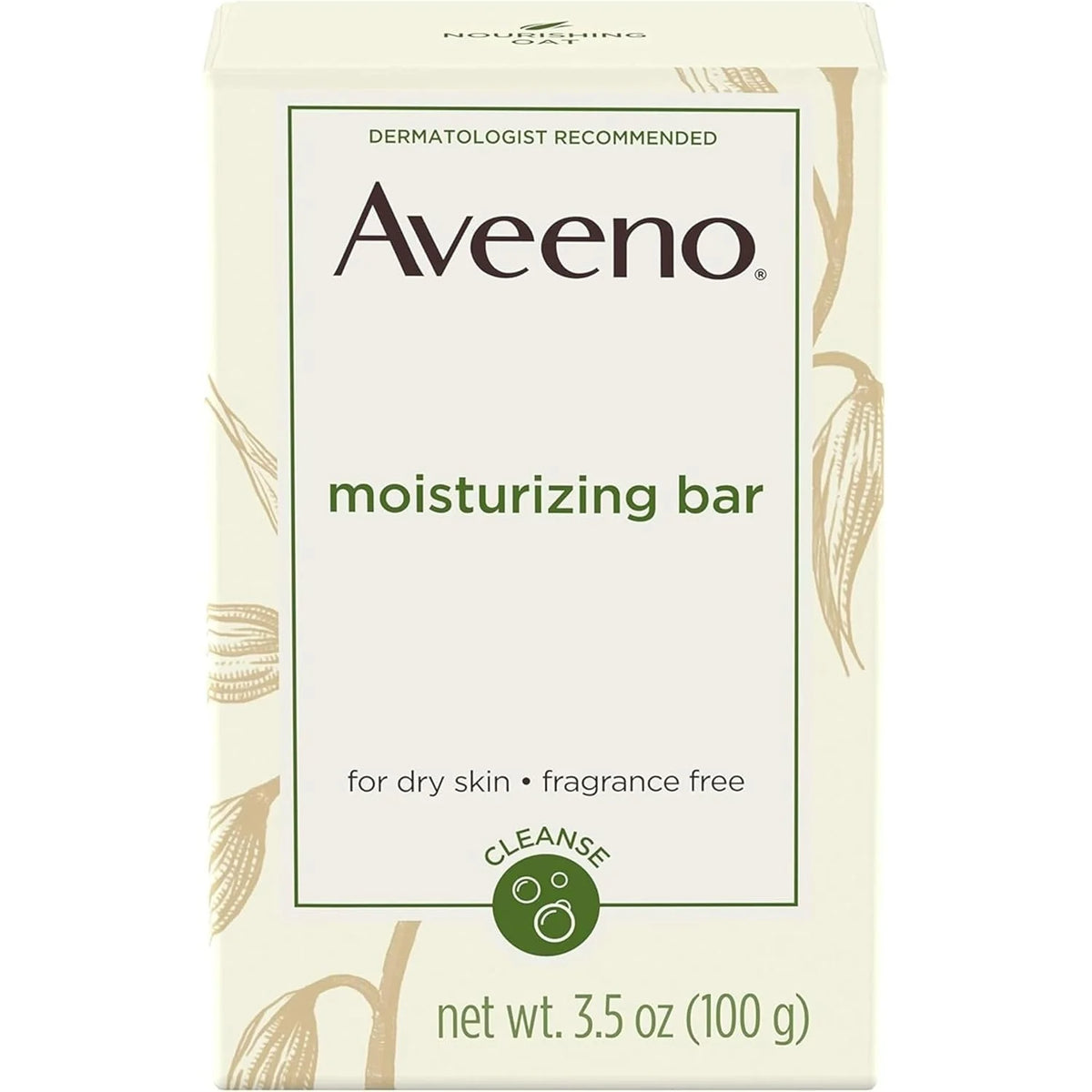 Aveeno Bar Dry Size 3.5 Ounce Aveeno Moisturizing Bar For Dry Skin (Pack of 3)