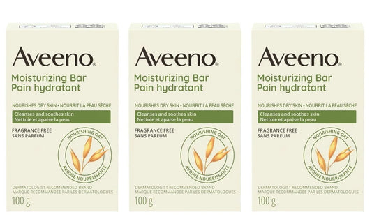 Aveeno Bar Dry Size 3.5 Ounce Aveeno Moisturizing Bar For Dry Skin (Pack of 3)
