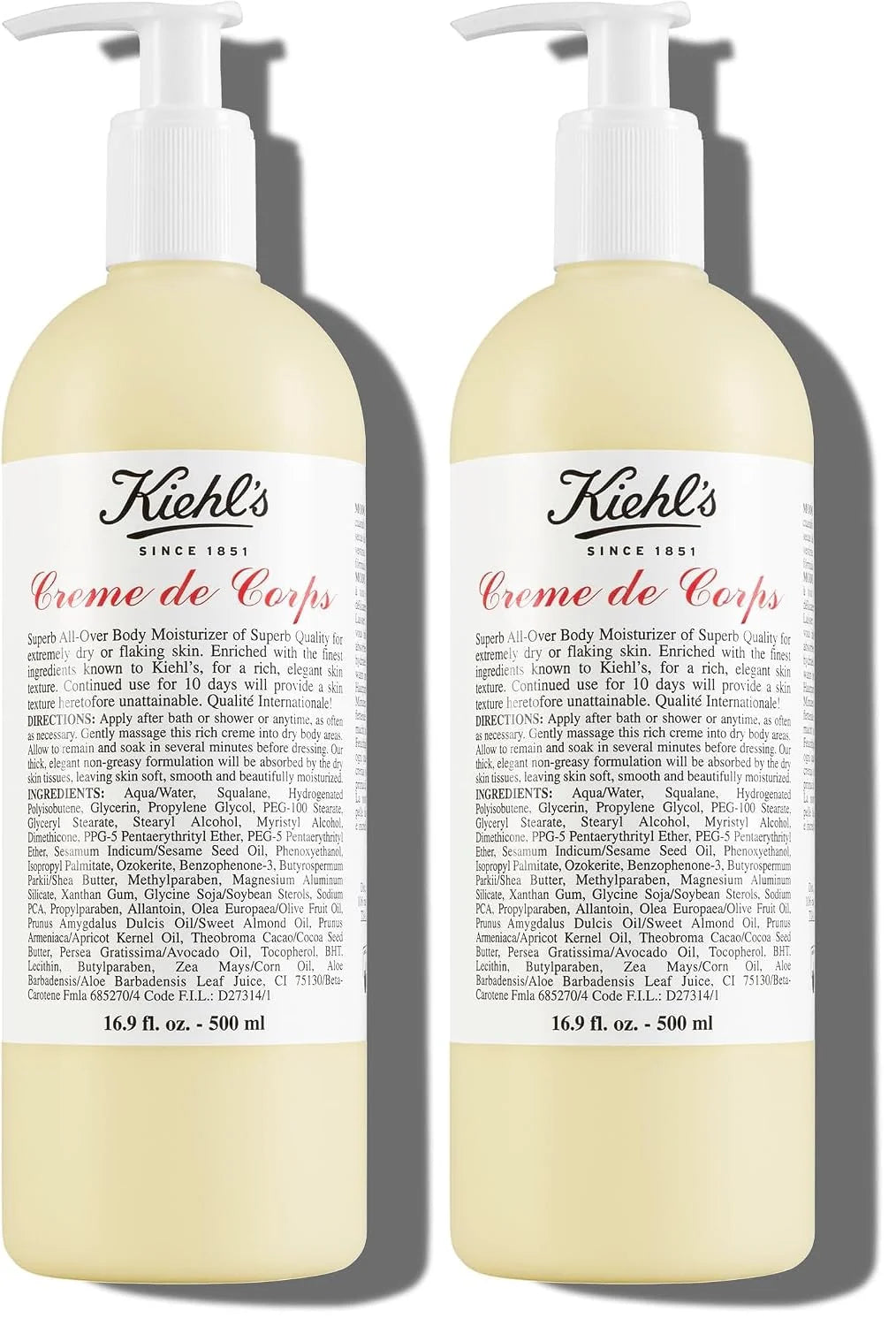 Kiehl's - Creme de Corps Body Lotion, with Cocoa Butter, Fast Hydration