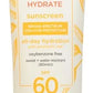 Aveeno Protect + Hydrate Sunscreen Moisturizing Lotion with Prebiotic Oat,Broad Spectrum SPF60,Paraben,& Oil Free,Weightless,Water & Sweat Resistant (80-min) for Sensitive Skin,12 Fl Oz,(Pack of 2)