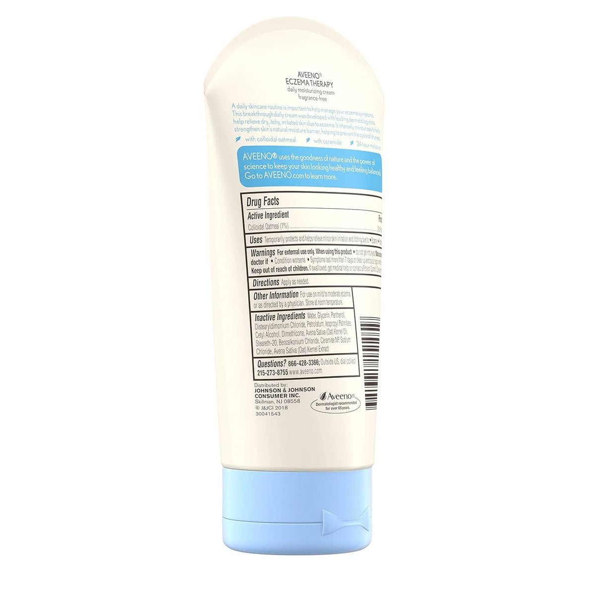 Aveeno Eczema Therapy Daily Moisturizing Body Cream, Fragrance-Free 12 oz