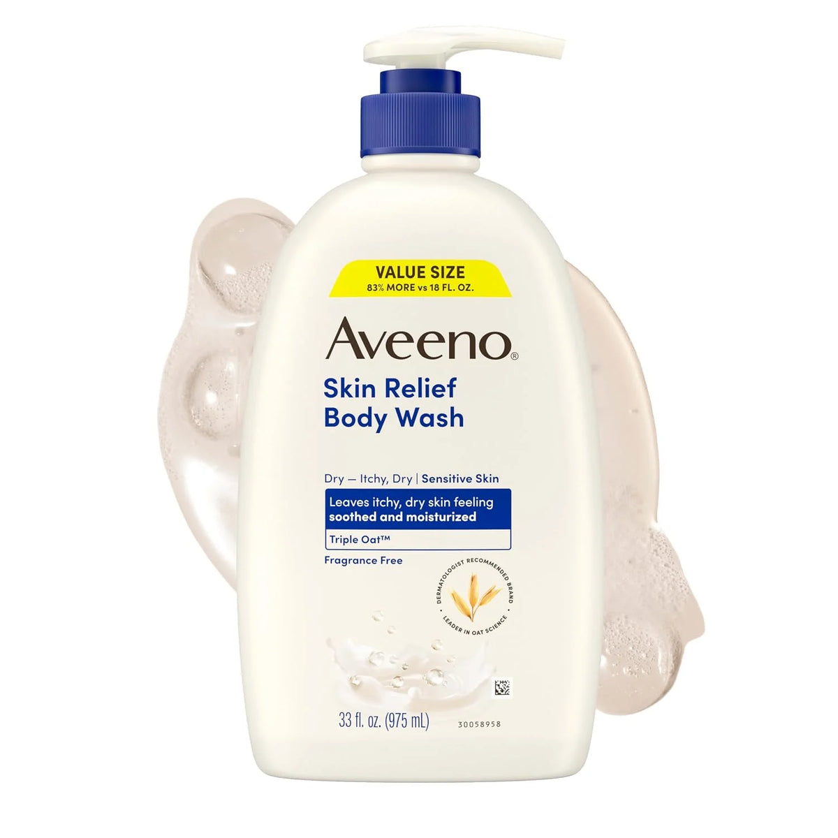 Aveeno Skin Relief Body Wash, Fragrance-Free, 33 fl. oz