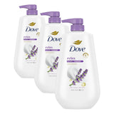 Dove Body Wash Relax Lavender Oil & Chamomile Pump, Sulfate Free, 30.6 Fl Oz (Pack of 3)