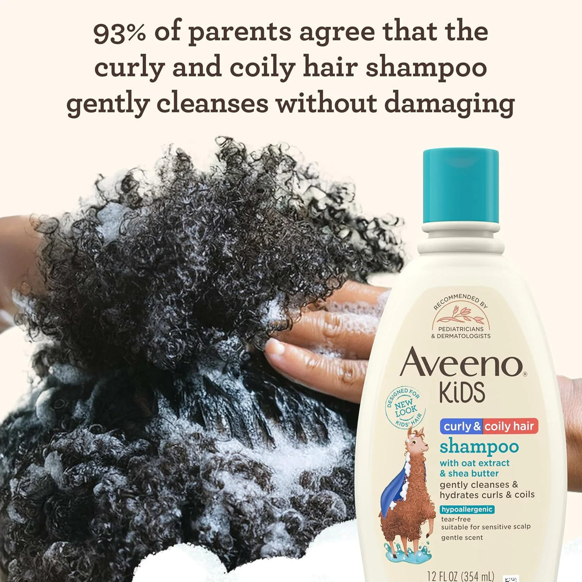 Aveeno Kids Curly & Coily Hair Shampoo, 12 fl. oz
