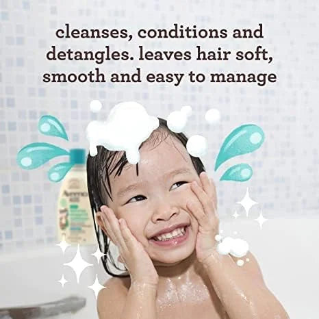 Aveeno Kids Hydrating 2-in-1 Shampoo & Conditioner with Detangling Spray, Gently Cleanses and Conditions Hair, 12 fl. oz & 10 fl. oz