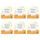 Aveeno Repairing CICA Foot Mask with Prebiotic Oat and Shea Butter, Moisturizing Foot Mask for Extra Dry Skin, 6 Pairs of Single-Use Slippers