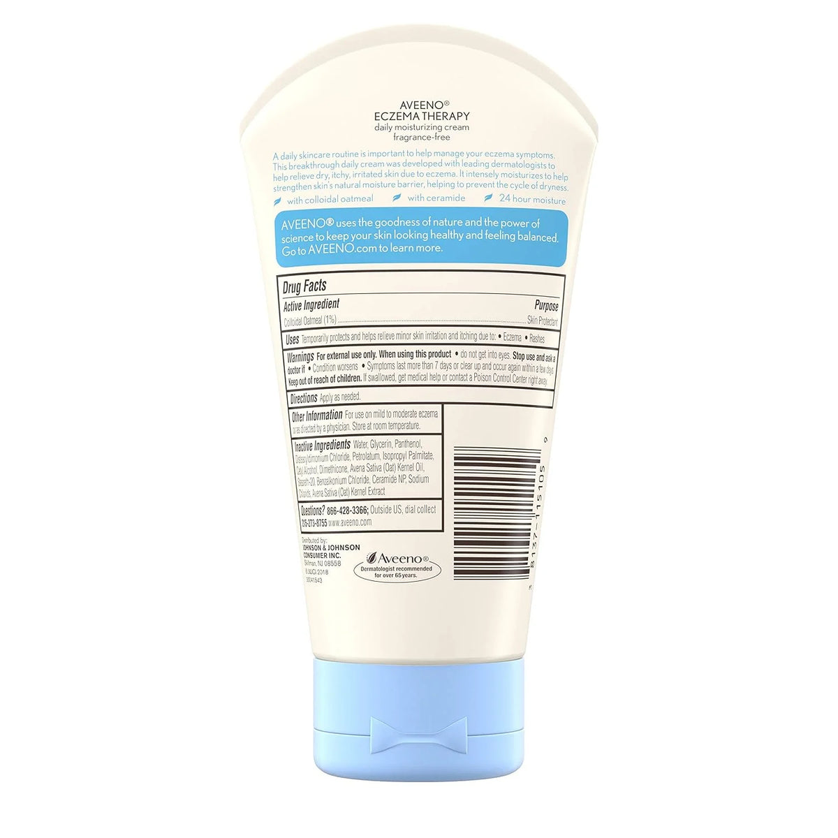 Aveeno Eczema Therapy Daily Moisturizing Body Cream, Fragrance-Free 12 oz