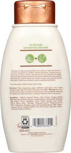 Aveeno Oat Milk Blend Moisturizing Conditioner, Ultra-Hydrating, for Dry, Damaged Hair, 12 fl oz