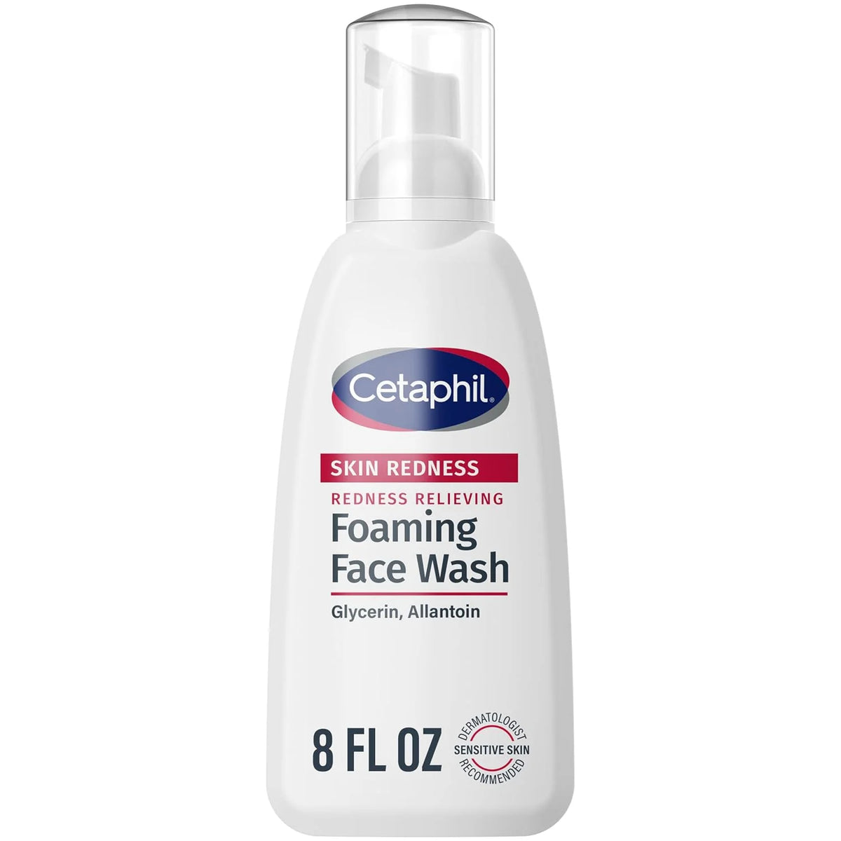 Cetaphil Redness Relieving Foaming Face Wash For Sensitive Skin, 8 Fl Oz, Gently Cleanses & Calms Sensitive Skin Without Over Drying, (Packaging May Vary) (Pack of 12)
