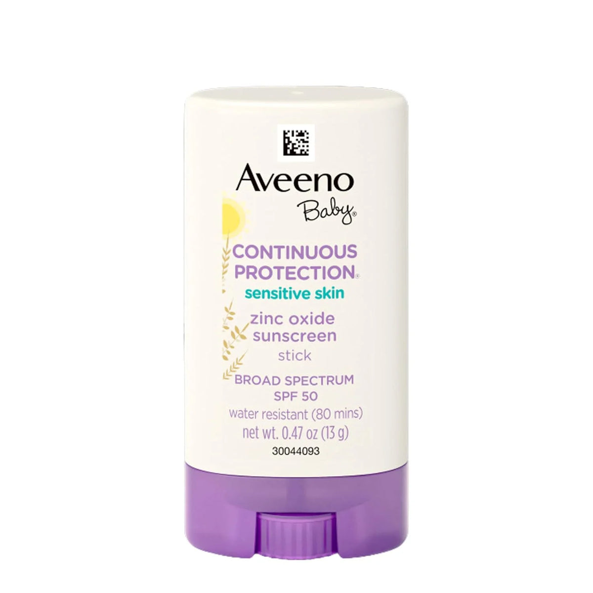 Aveeno Baby Continuous Protection Mineral Sunscreen Stick for Sensitive Skin w/Broad Spectrum SPF 50 Protection for Face&Body, Naturally Sourced 100% Zinc Oxide, Travel Size, 0.47 Ounce (Pack of 12)