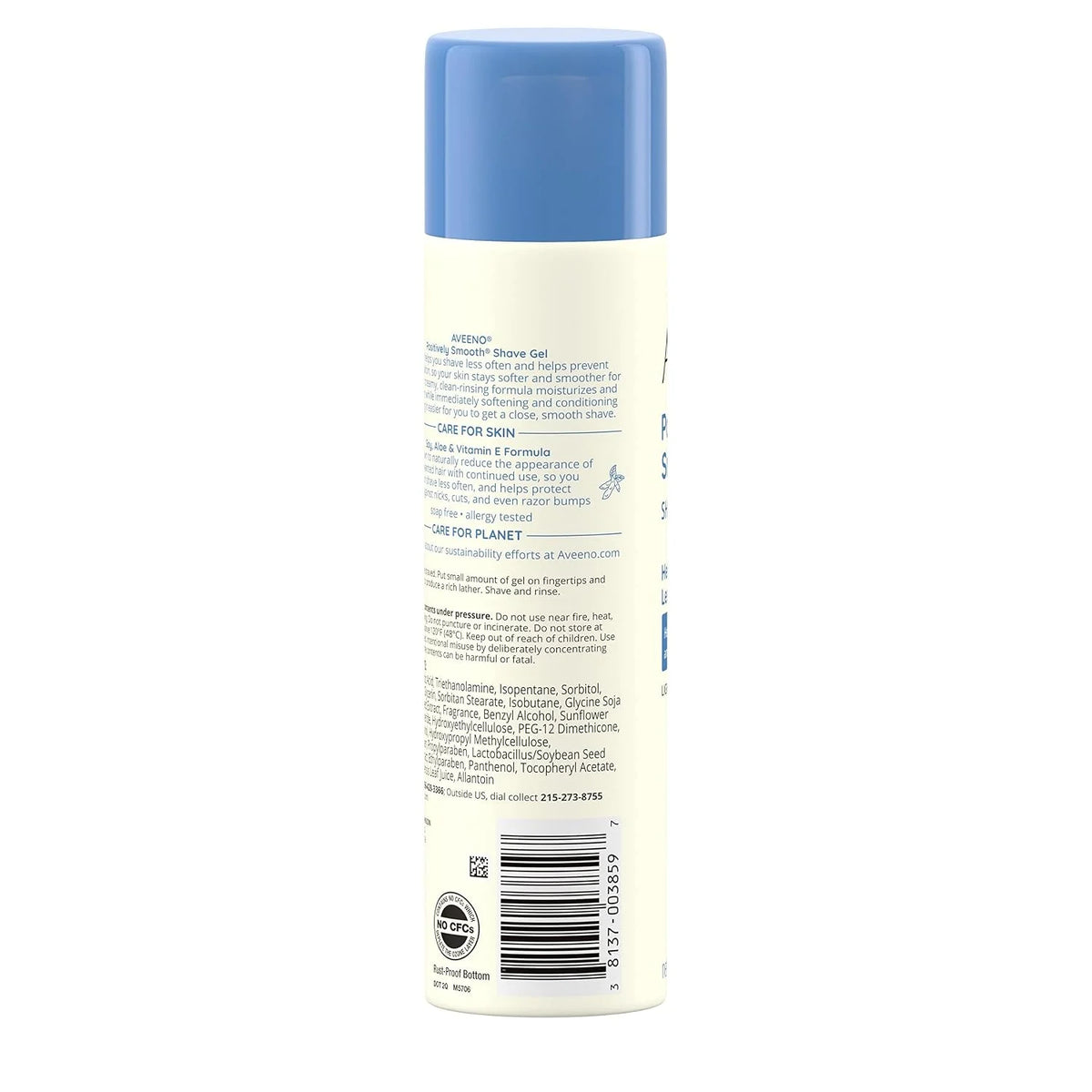 Aveeno Positively Smooth Moisturizing Shave Gel with Soy, Aloe, and Vitamin E to help Prevent Nicks, Cuts and Razor Bumps, Lightly Fragranced, 7 oz