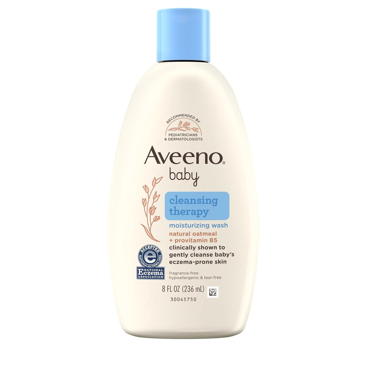 Aveeno Baby Cleansing Therapy Moisturizing Baby Body Wash with Natural Oatmeal & ProVitamin B5, Gentle Tear-Free Baby-Bath Wash for Sensitive & Eczema-Prone Skin, Hypoallergenic, 8 oz (Pack of 2)