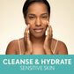 Aveeno Calm + Restore Nourishing Oat Cleanser 7.8oz with Restore Triple Oat Serum 1oz and Restore Oat Gel Moisturizer 1.7oz