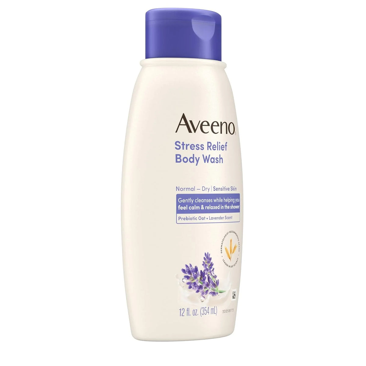 Aveeno Stress Relief Body Wash, Lavender Scent, 12 fl. oz