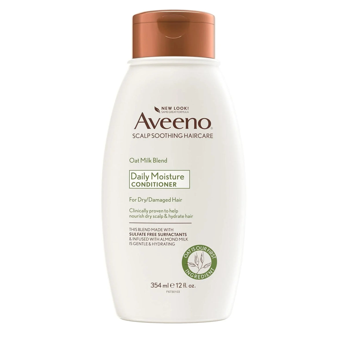 Aveeno Oat Milk Blend Moisturizing Conditioner, Ultra-Hydrating, for Dry, Damaged Hair, 12 fl oz