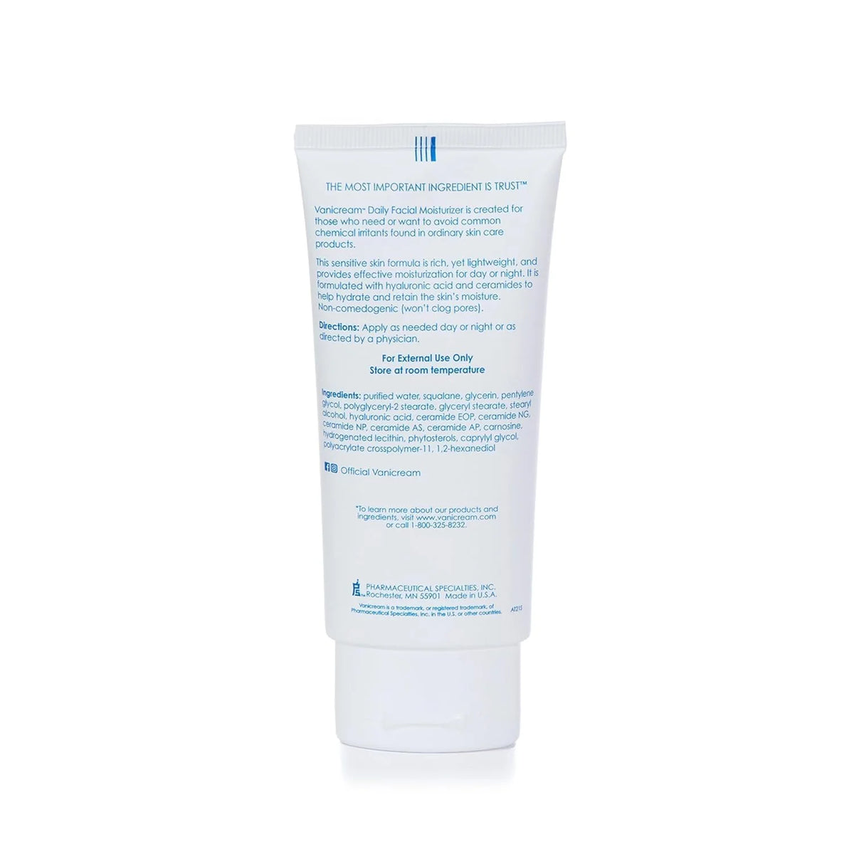 Vanicream Daily Facial Moisturizer With Ceramides and Hyaluronic Acid - Formulated Without Common Irritants for Those with Sensitive Skin, 3 fl oz (Pack of 4)