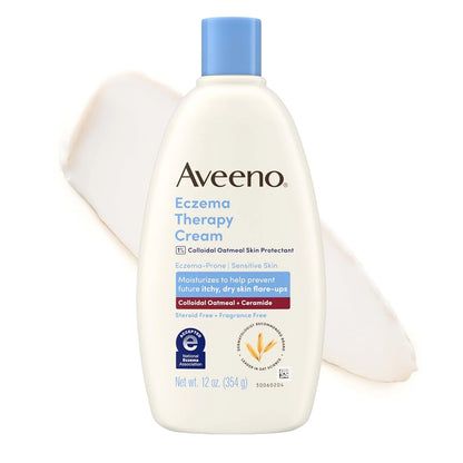 Aveeno Eczema Therapy Daily Moisturizing Body Cream, Fragrance-Free 12 oz