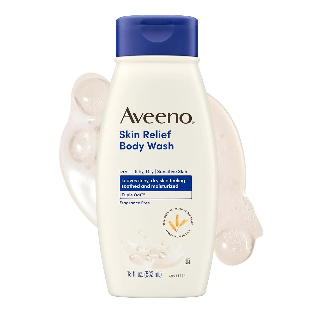 Aveeno Skin Relief Body Wash, Fragrance-Free, 12 fl. oz