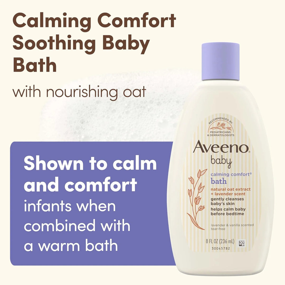 Aveeno Baby Calming Comfort Bath & Body Wash, Lavender & Vanilla, 8 fl oz