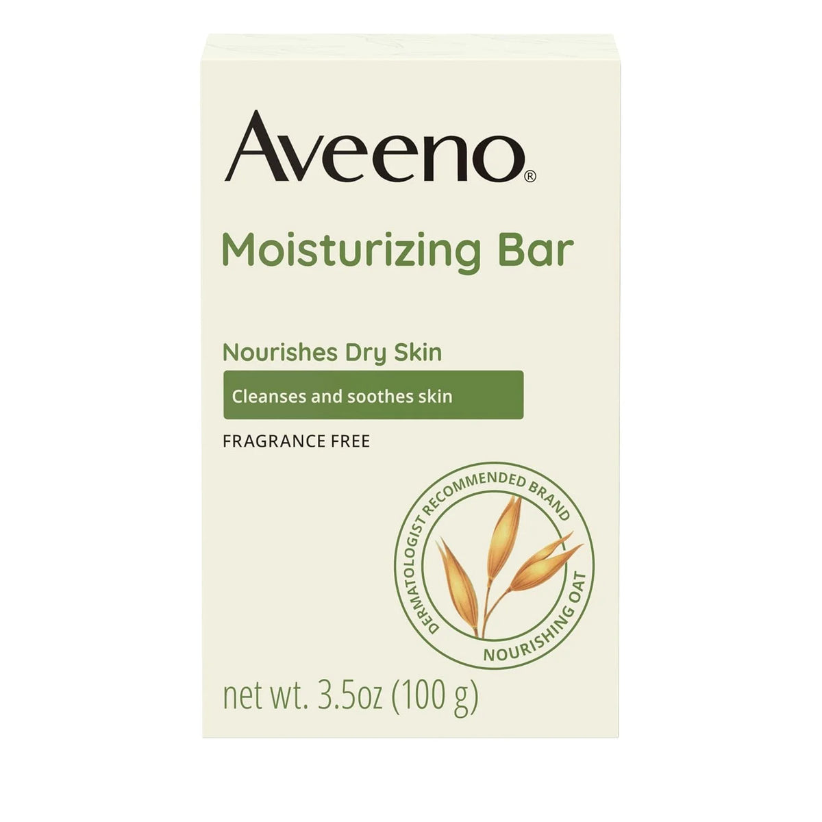 Aveeno Bar Dry Size 3.5 Ounce Aveeno Moisturizing Bar For Dry Skin (Pack of 3)