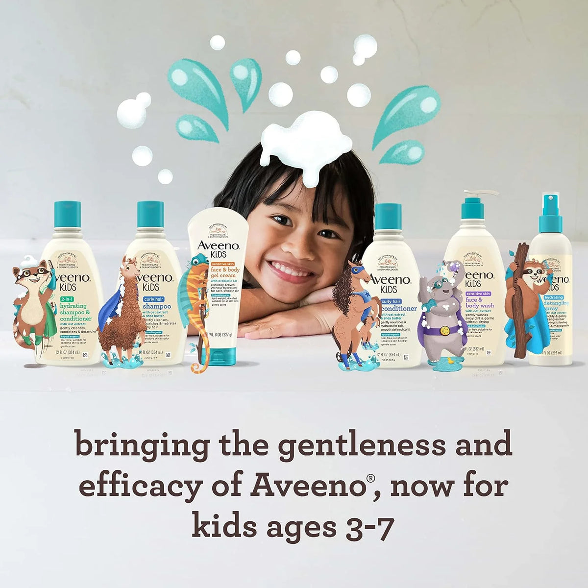 Aveeno Kids Sensitive Skin Face and Body Wash with Oat Extract,Gently Washes Away Dirt and Germs Without Drying,Tear-Free,Hypoallergenic Kids Body Wash,18 fl. oz,(Pack of 4)